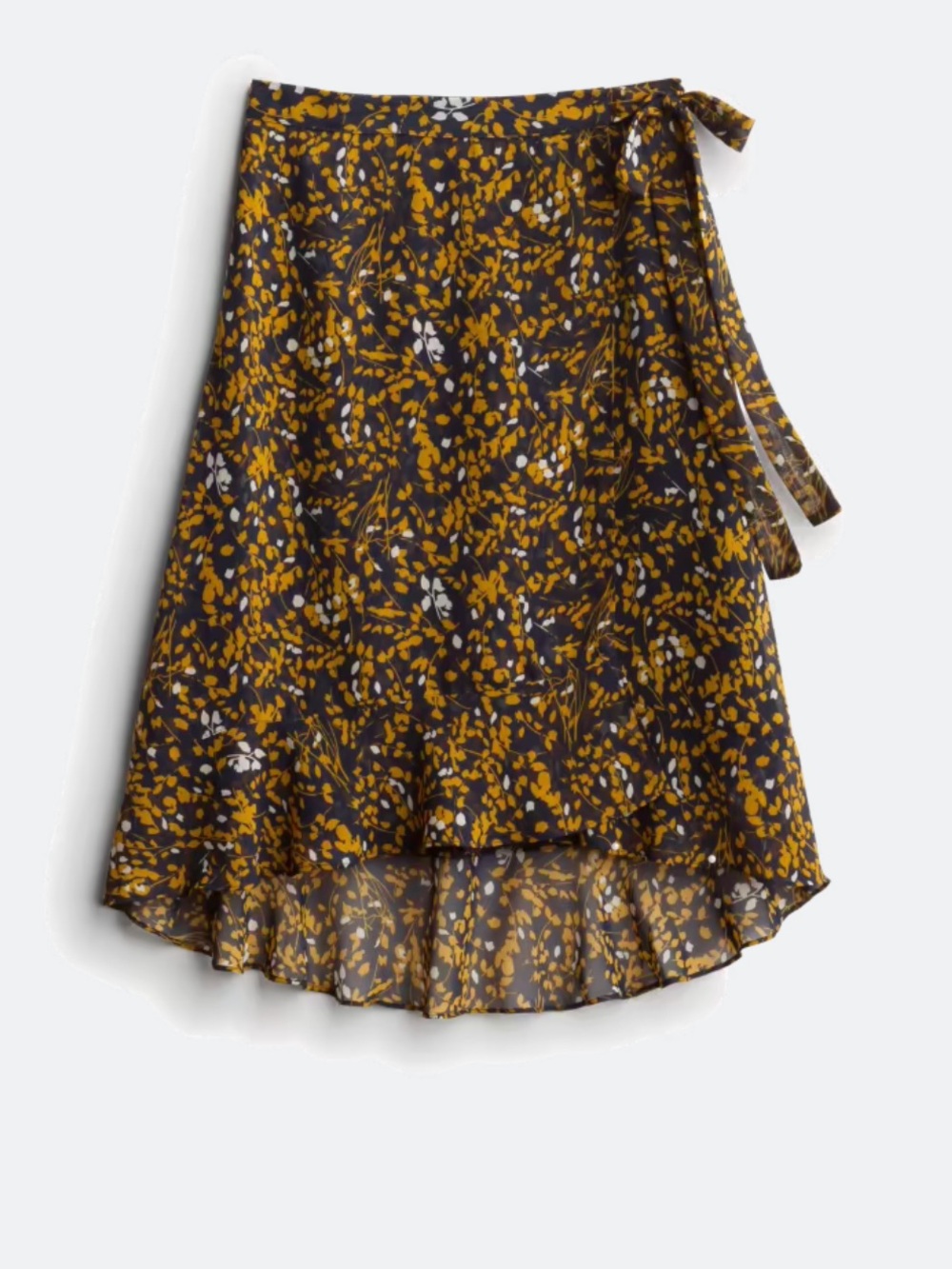 NWT Skies Are Blue Livia Faux Wrap Floral Midi Skirt Flowy Hi Low XL